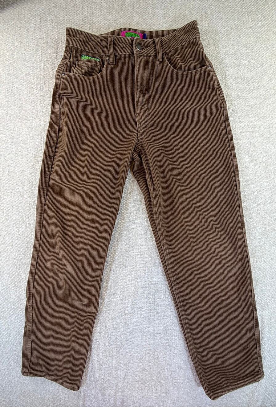 Empyre Women's 6 Brown Corduroy Straight Leg Pants Skate Casual Retro Trousers